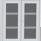 SCH T1B vegyszerszekrény rácsbetétes ajtóval, kifolyásgátló polcokkal - Kép 2.
