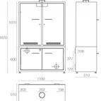 KEMFIRE® 1100 A (type A) kombinált vegyianyag tároló szekrény