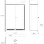 SAFETYBOX® AAW 120 NEW biztonsági vegyszerszekrény savak, lúgok részére (160 liter, üvegezett ajtó) - Kép 4.