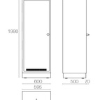 SAFETYBOX® AAW 600 biztonsági vegyszerszekrény savak, lúgok részére (70 liter, üvegezett ajtó) - Kép 3.